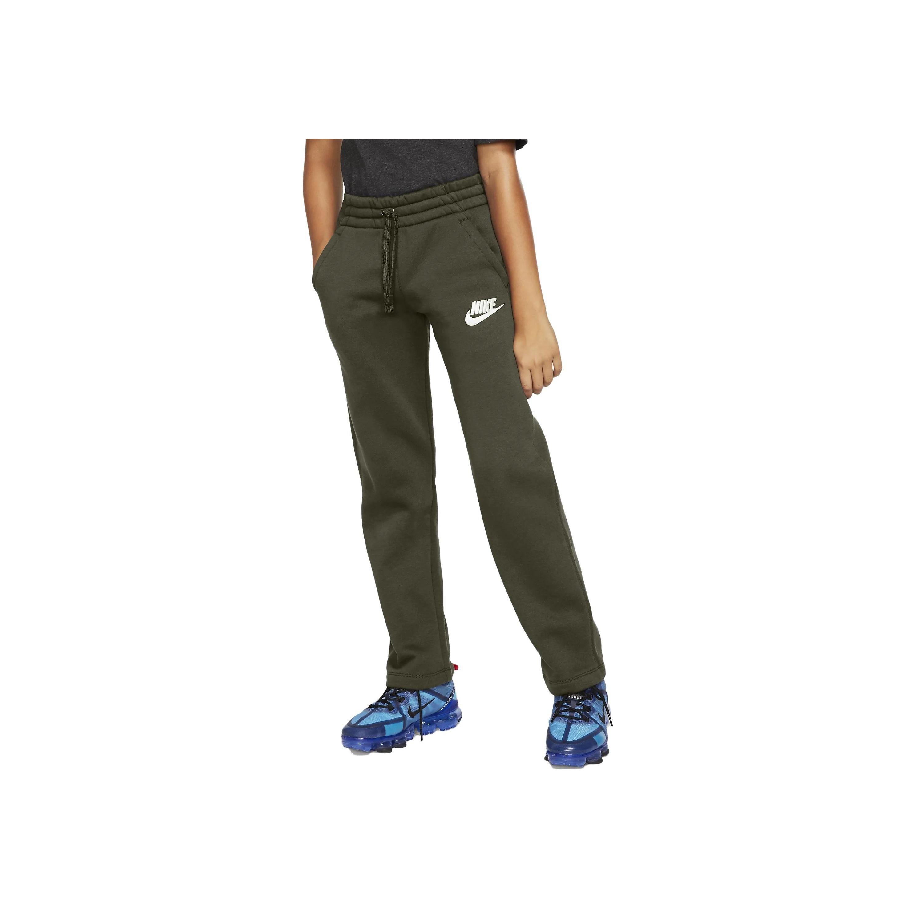 

Nike Kids Logo Embroidered Straight Leg Knit Sports Pants Kids Bottoms Dark-Green AV4265-326 XS