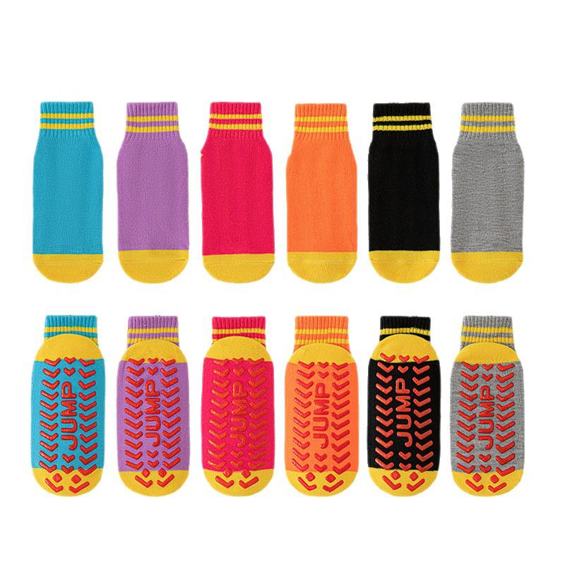 Children's Non-Slip Mid-Calf Socks for Trampolines, Yoga, and Early Walking