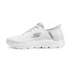 Go Walk Fle Hands Free Slip Ins Shock Absorbers Low Top Casual Shoes Men's White Gray