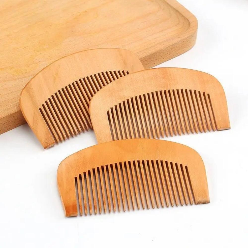 Wood Labor Wooden Comb Head Massager Anti-Static Peach Wood Comb Peach Wood Promote Blood Circulation Wood Comb Hair Styling