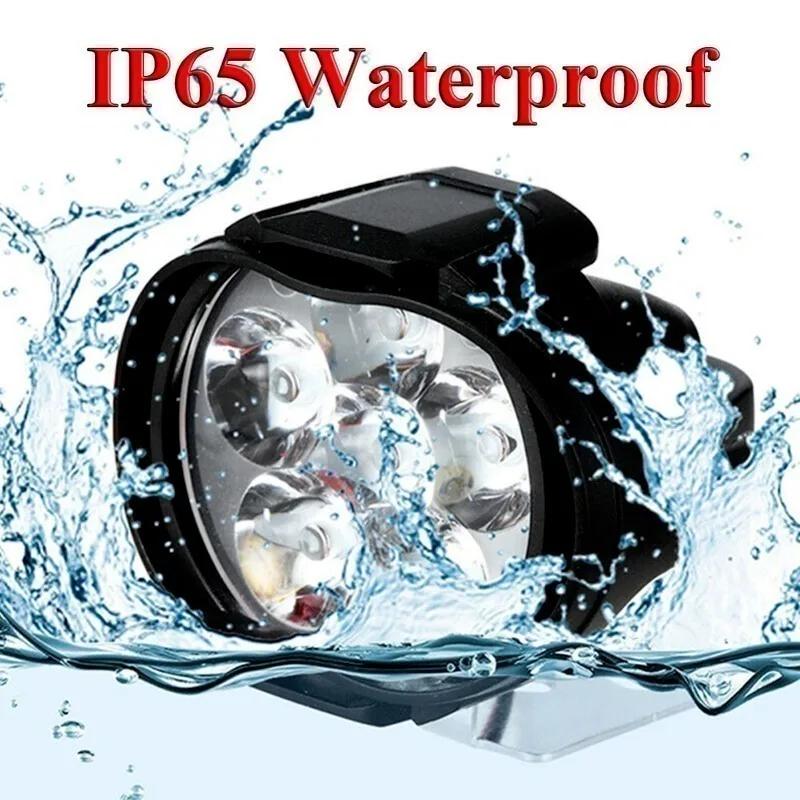 6LED Motorcycle Headlight High Brightness Auxiliary Spotlights Scooters IP65 Waterproof Modified Light Bulbs Headlight Switch