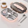Stainless Steel Insulated Lunch Box Large Capacity Food Warmer Tableware  Office Workers