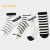 Balabala Boys' Summer Mesh Mid-Calf Socks (5-Pair Pack)