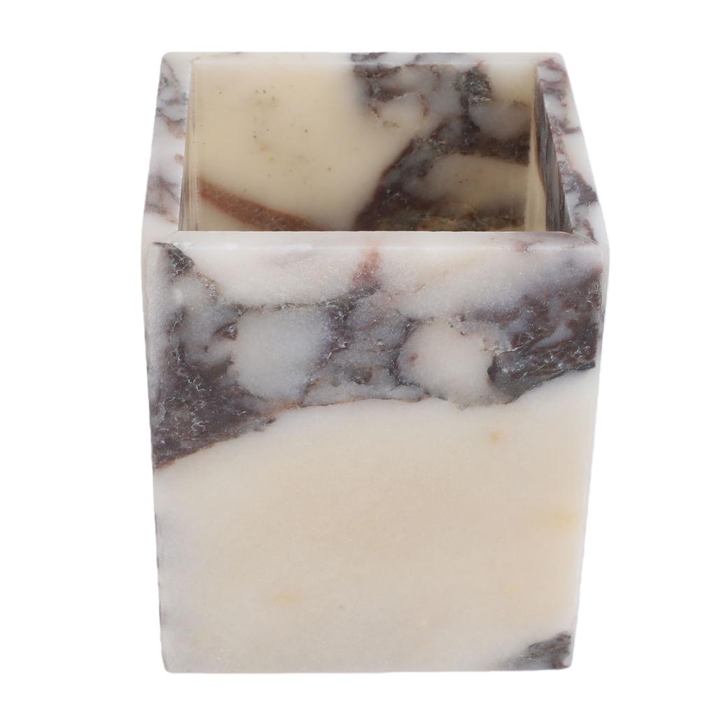 Marble Stone Container Multifunctional Utensil Holder Marble Canister for Office Bathroom Decoration Marble Stone