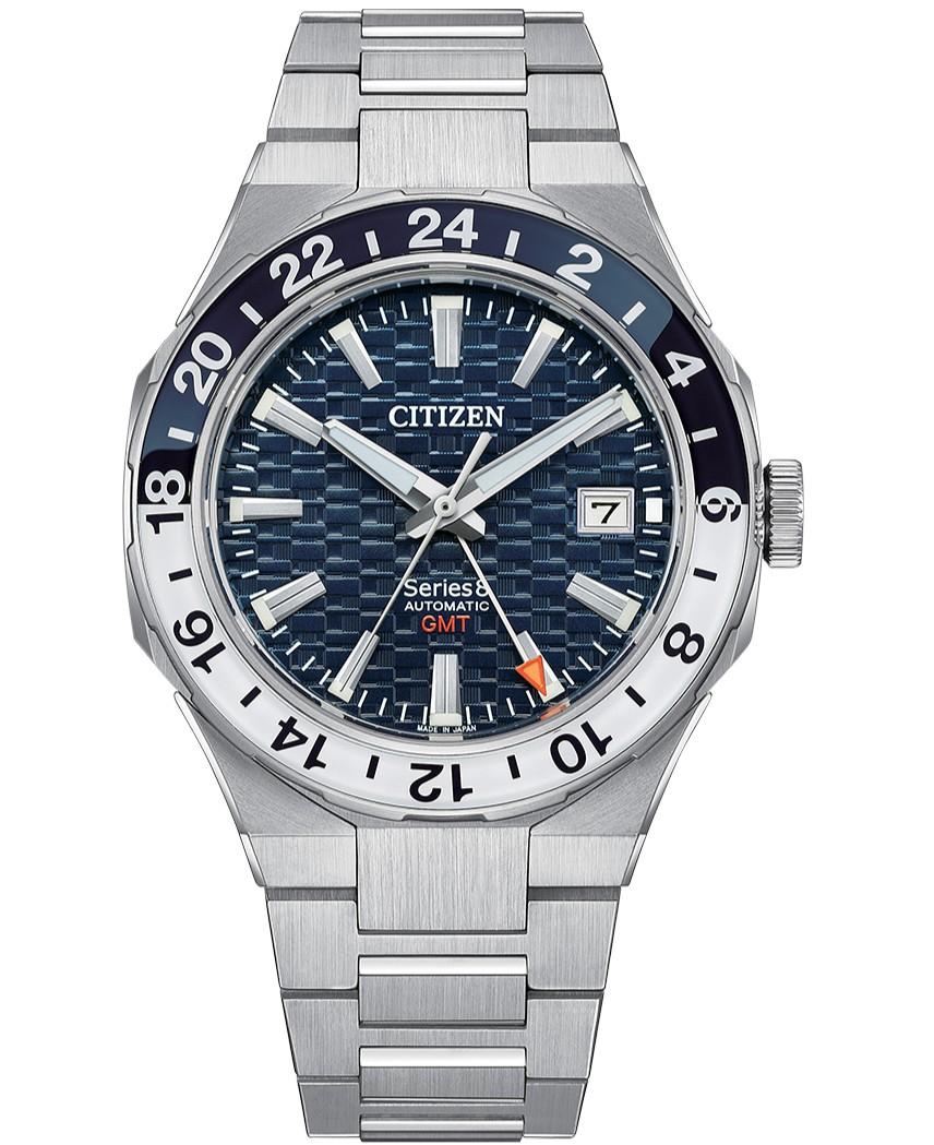 

CITIZEN Series 8 Механические GMT 41 мм Магнитостойкие Мужские часы NB6034-58L синий