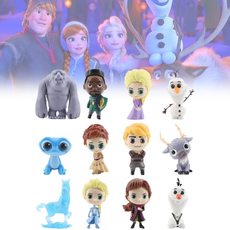 Mini Princess Figurine Set With 12 Adorable Elsa Anna And Olaf Characters For Collectors
