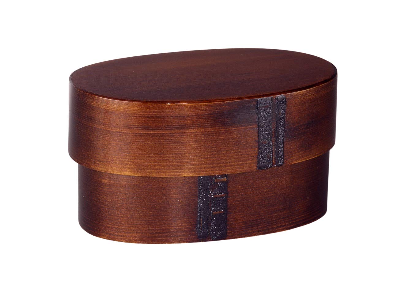 

Sakai Sangyo Kiso Hinoki Oval Menpa Two-Tier Bentwood Lunch Box, Made in Japan, Lacquer, Wappa Bento, Kiso Lacquerware
