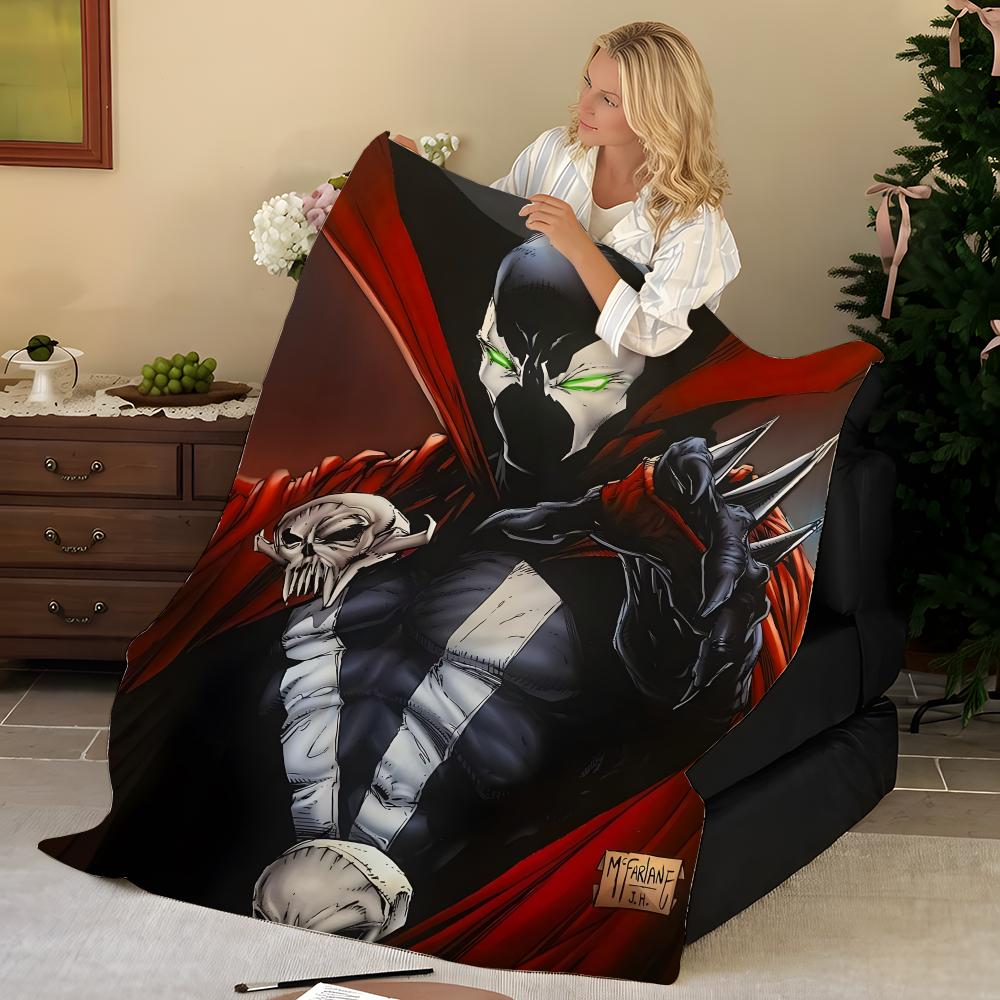 Comic S-Spawn Throw Flannel Blanket, Soft Warm, Durable & Washable Cute Cool