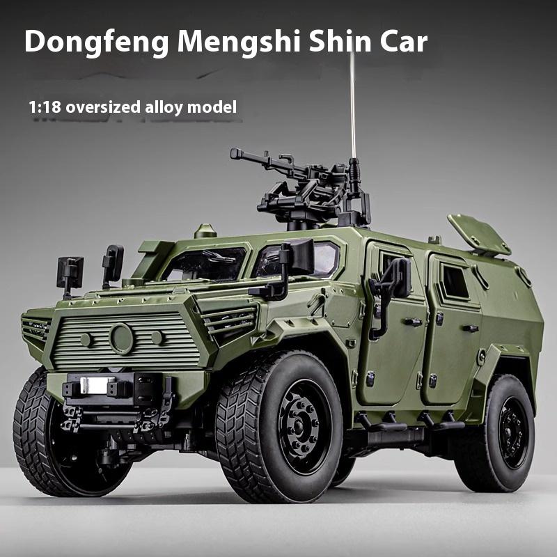 1/18 DongFeng Warrior Military Armored Serie Off Road ORV Alloy Metal Diecast Model Car Sound & Light Collectibles Birthday Gift