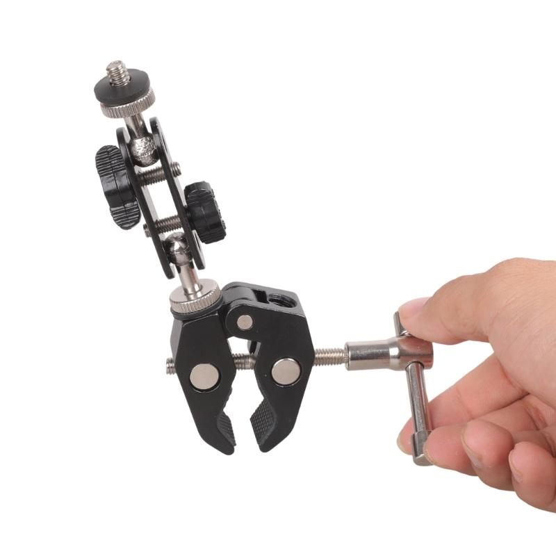 Heavy Duty Aluminum Alloy Super Clamp For Action Camera LED Light Microphone Stand And Photography Equipment