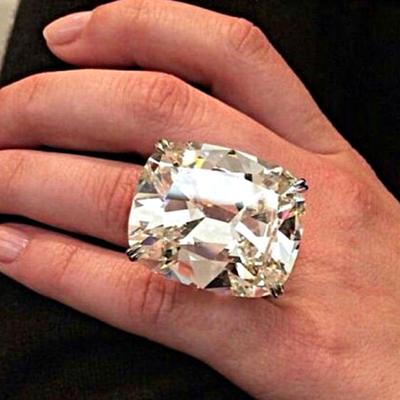 Prsten Cubic Square Zirconia Finger Návrh Luxusní ženy Svatební Velké šperky Módní prsten