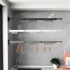 KWQKEM Indoor Drying, Foldable Wall-Mounted Clothes Drying Rack, Laundry Drying Rack, Three-Tier, Windproof Aluminum, Extendable, Concealed Clothes Dr