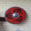 60.96 Cm Viking Dragon Battle Shield  Handcrafted Wooden Round Medieval Replica for Reenactment