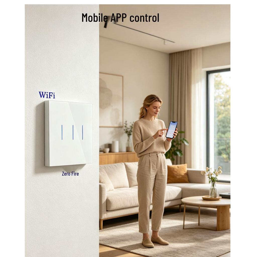 EU WiFi Smart Wall Switch with Alexa & Google Voice Control, Touch & Dual Control