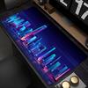 Gaming Extended Mouse Pad Gamer Pc Computer Purple Anime Keyboard Pad Neon Night City Desk Mat Offices Interior Accessories Rug