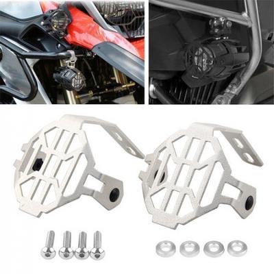 Chrome For BMW R1200GS & Adventure LED Fog Light Protector Guards Foglight Cover