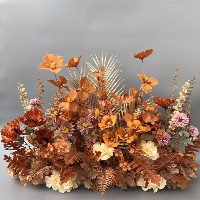 Complete Wedding & Banquet Artificial Flower Set: Ground Rows & Table Decor