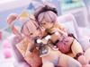 Rina Saya Otona No Moeoh Adult Illustration PVC ABS Painted Finished Product & "Dengeki Vol.4 Gallery" 1/6 &