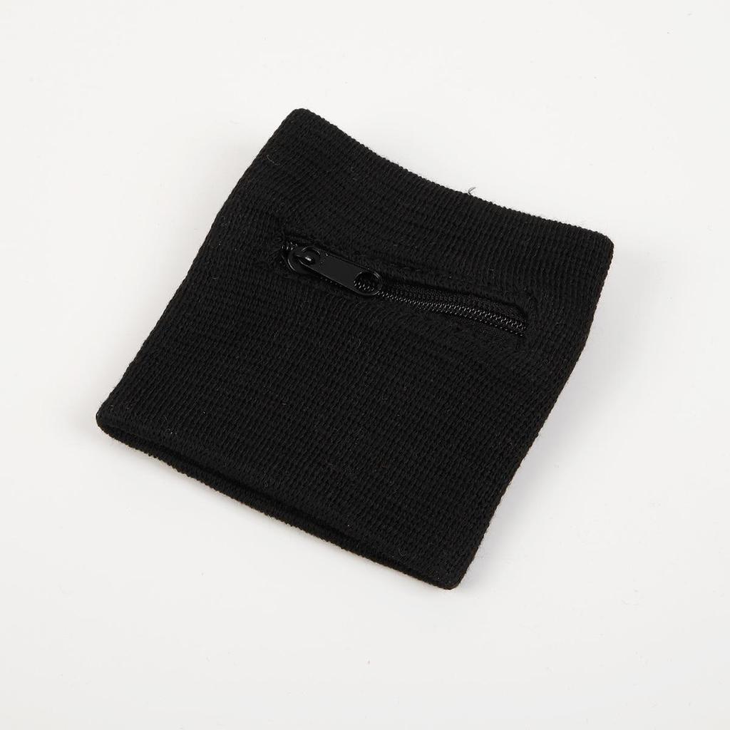 Breathable Cotton Sports Wrist Guard with Zipper Pocket for Running & Cycling
