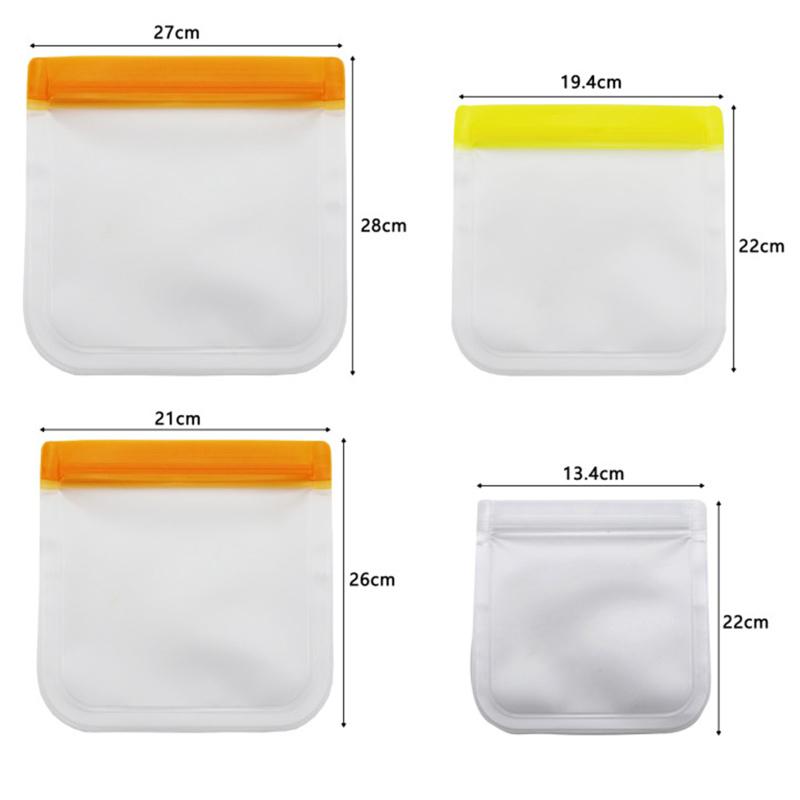 Reusable Food Storage Bags Extra Thick Leak-proof Ziplock Bags For Home Marinate Meats Cereal