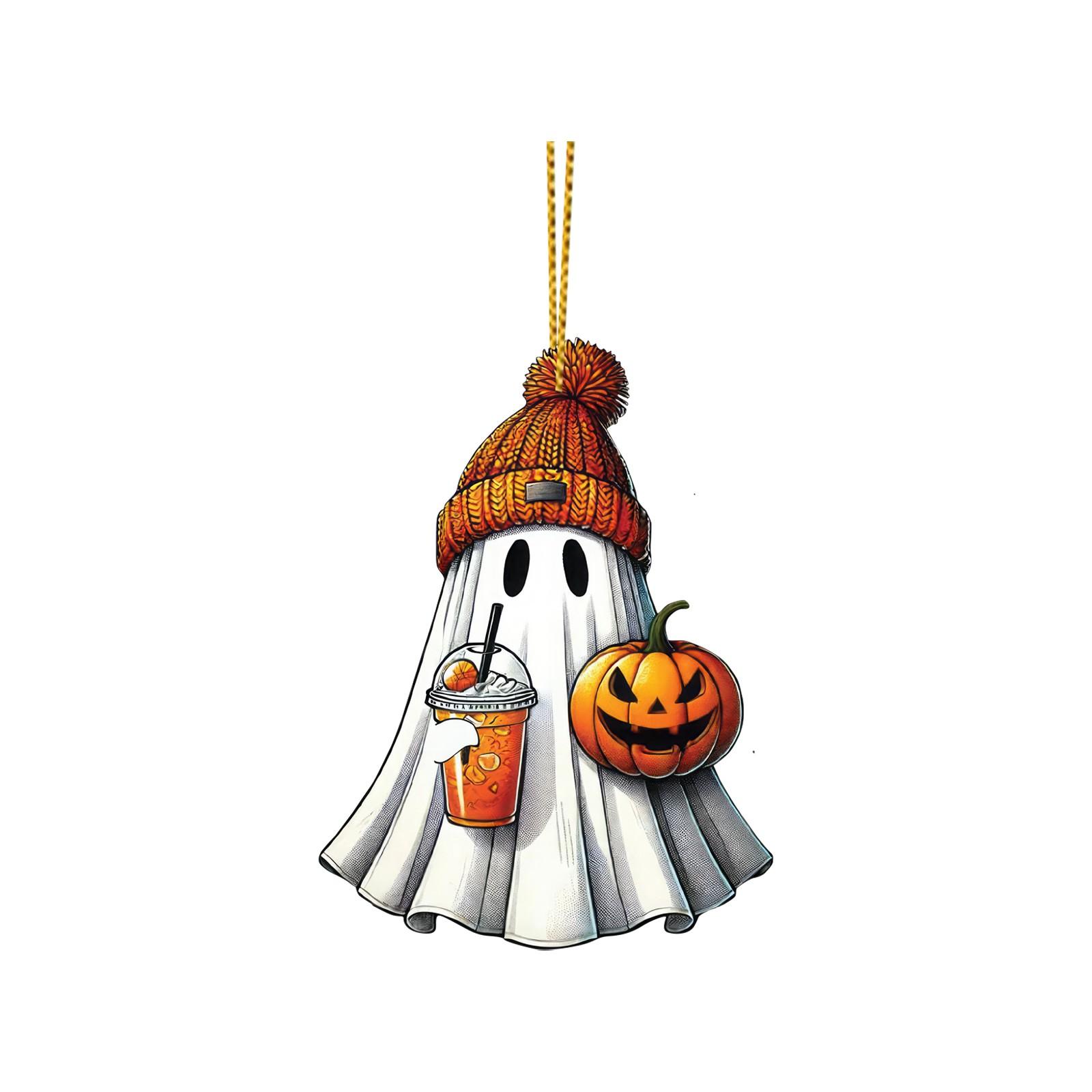 

Украшения на Хэллоуин, акриловые подвесные украшения для рождественской елки, подвеска для дома, автомобиля, рюкзака, подарок для детей One Size жёлтый