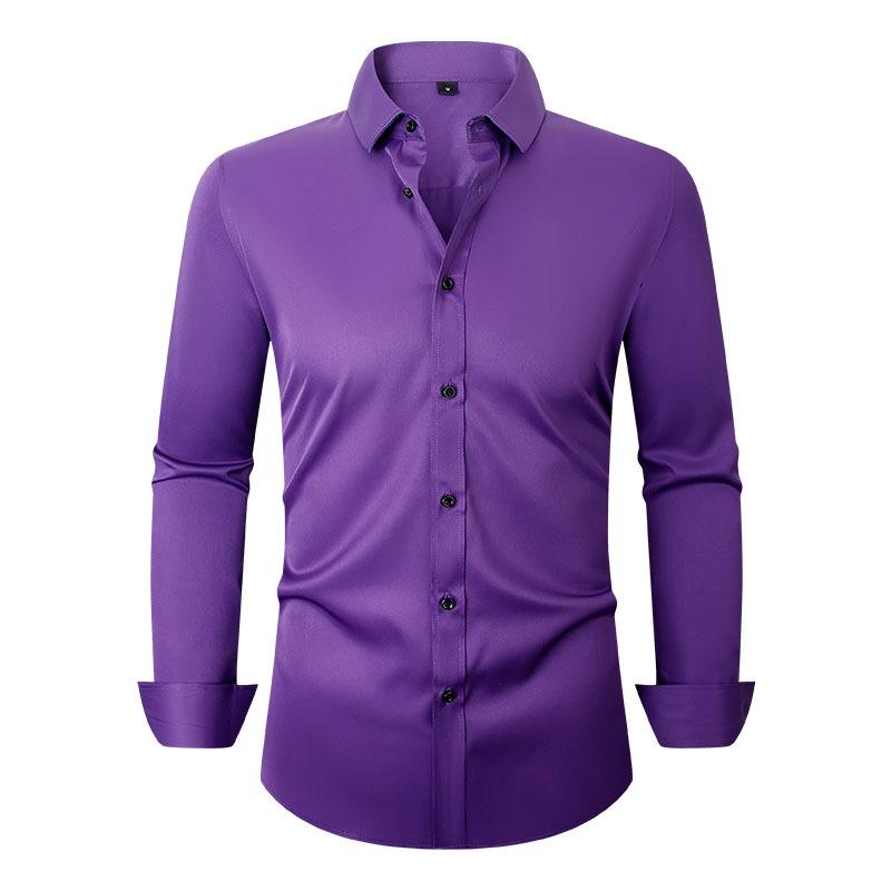 Men’s Wrinkle-Resistant Stretch Long Sleeve Dress Shirt