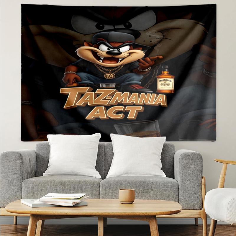 Taz-Mania Devil's Roar Quick-Dry Tapestry Hanging for Bedroom,Livingroom, Playroom,Decor Art Room Wall Tapestry Holiday and Birthday Gifts
