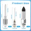 7PCS Grease Gun Needle Accessory Set, 5 PCS Grease Gun Needle Tip, 1 Bearing Grease Injector Needle Adapter, 1 Rubber Nipple Adapter, Detachable