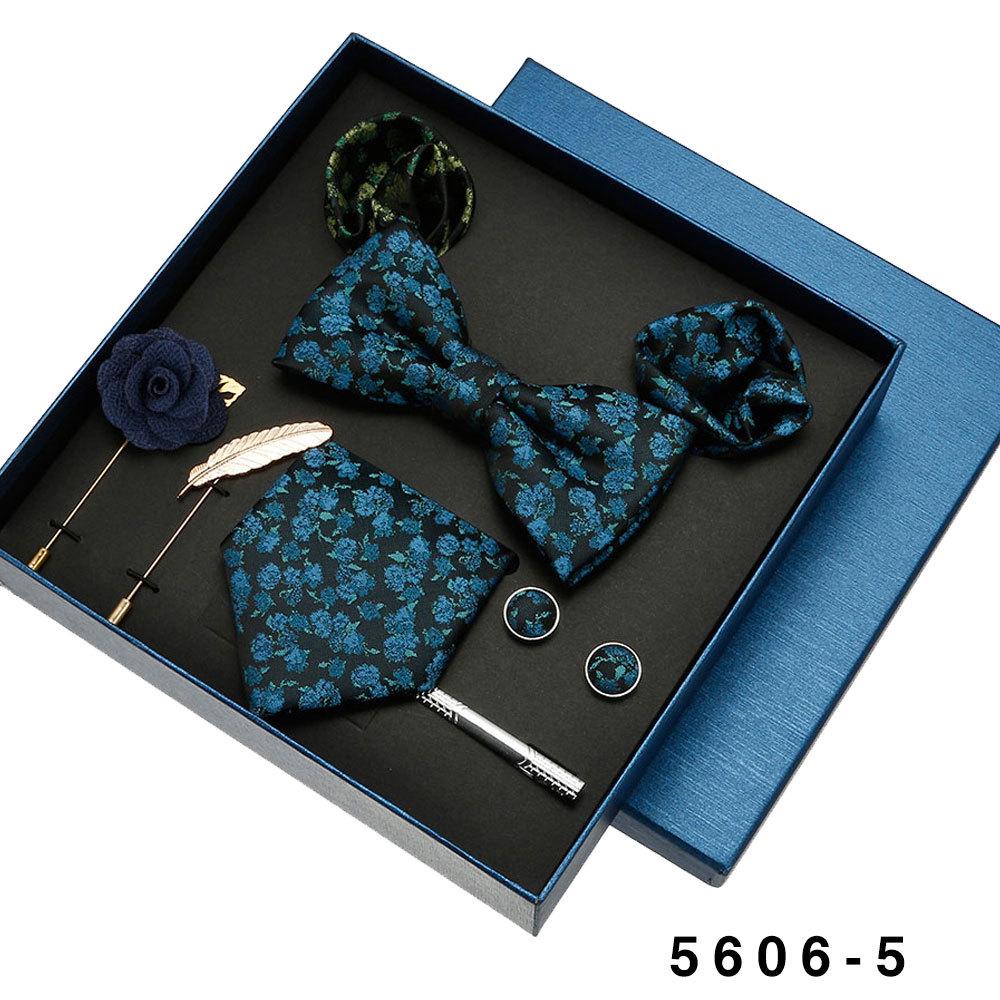 Men's Formal Tie & Pocket Square Eight-Piece Gift Set - High-End Wedding & Business 