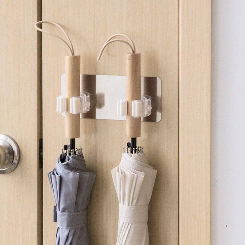 Wall Mounted Kitchen Bathroom Accessories Broom Hanger Mop Clip Mop Organizer Wall Hook