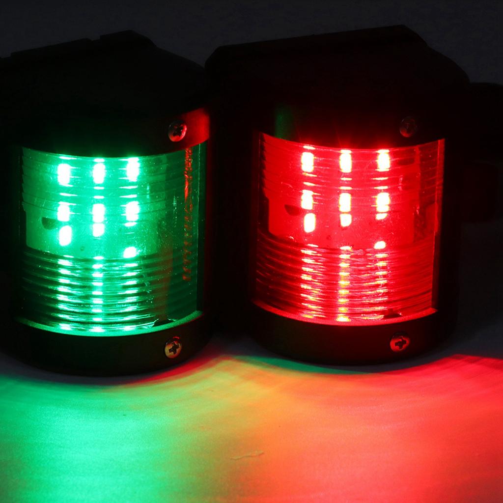 Paar IP66 Signal Lampe Rot Grün LED Navigation Warnlicht für Marine Boot Yacht 12V