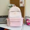 Schoolbag Japanese Small Fresh Plaid Schoolbag Junior High School Girls High Value Ins Niche Design Large Capacity Campus Backpack