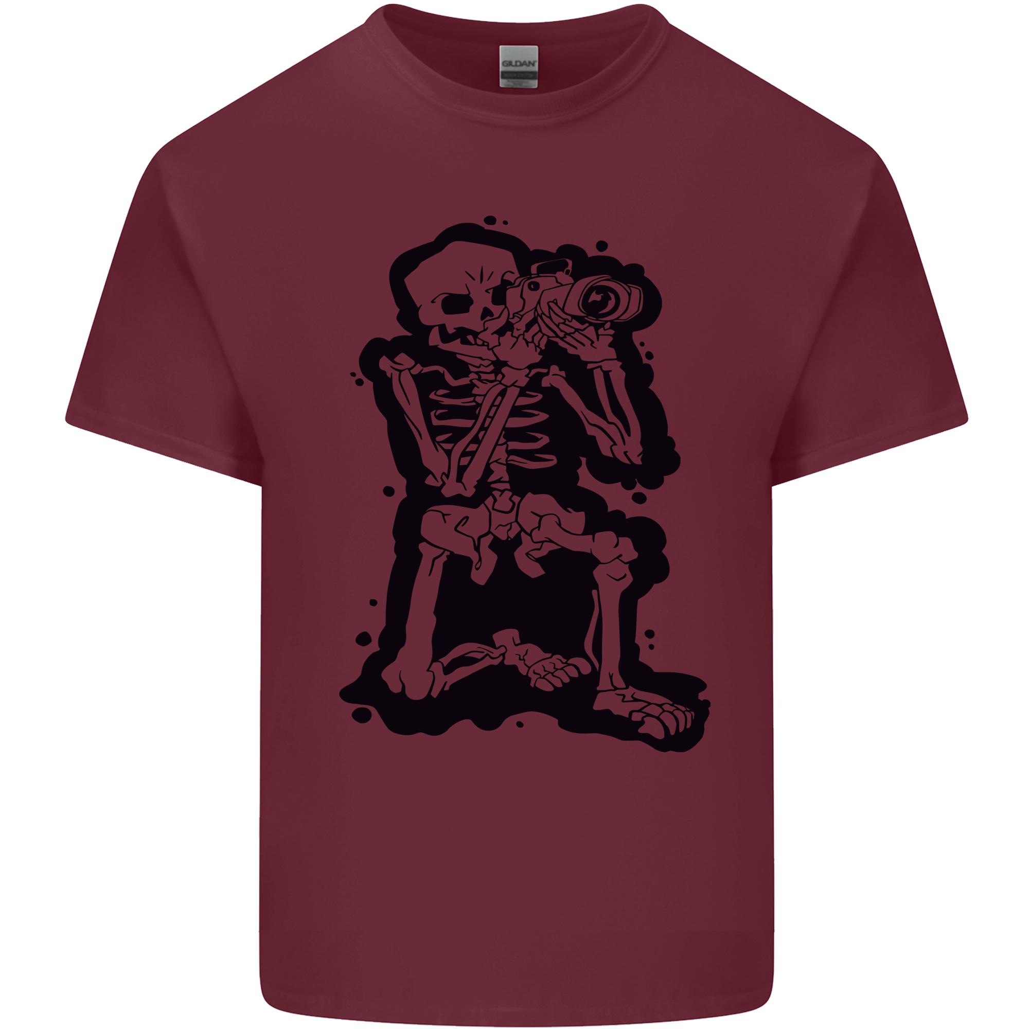A Skeleton Photographer Photography Unisexs Light Cotton TShirt S