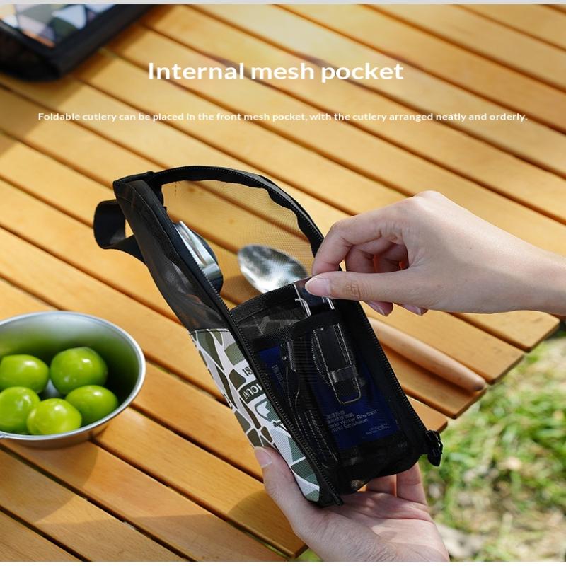 Camping Tableware Storage Bag Portable and Waterproof for Outdoor Cookouts