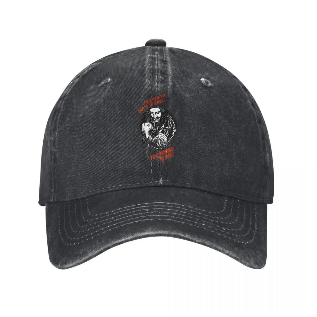 JETHRO TULL, Too Old To Rock 'n' Roll! Too Young To Die! Rock And Roll, Classic Print denim Hat All Seasons Baseball Cap