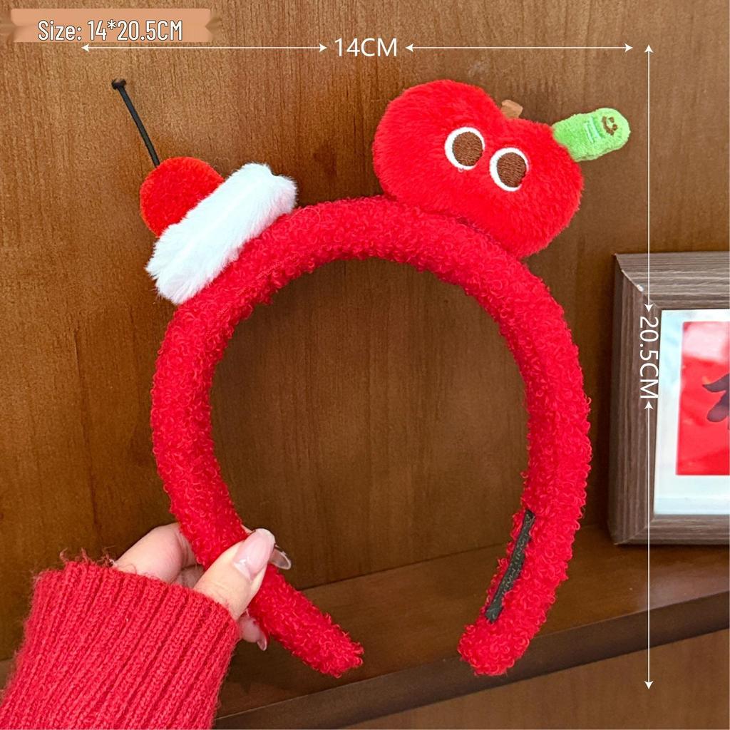 Bonita diadema de antena de peluche con forma de palito de Niuniu: accesorio divertido para el cabello para fiestas y maquillaje.