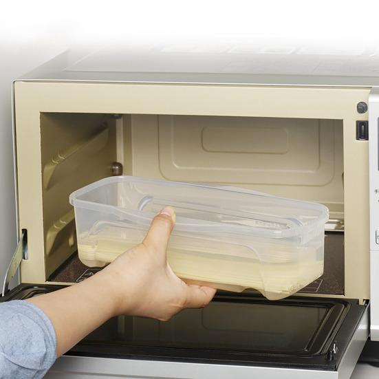 1,3 l Nudelkocher für die Mikrowelle mit Siebdeckel, lebensmittelecht, hochtemperaturbeständig, schnell und einfach zu bedienen, Nudelkochbox, Messringe, Mikrowelle