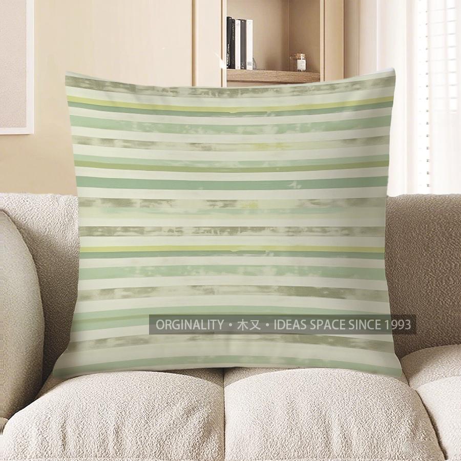Home Decor Green Leafy Branch Pattern Throw Pillow Cover Pattern Cushion Cover Suitable for Sofa Bedroom Car Pillow Cover