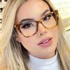 Oversize Cat Eye Square Frame Clear Lens Glasses TR90 Women Myopia Nerd Spectacles -0.5 to -6.0 Degree