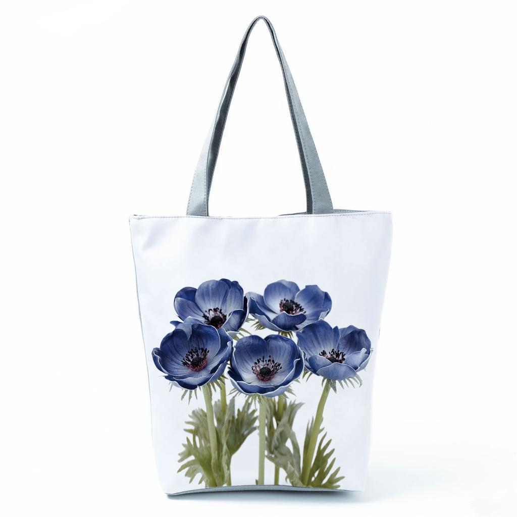 High Capacity Shoulder Bag Shopping Bags Bright Colors Floral Print Handbag Casual Travel Multi Functional Beach Bag Commuting Tote Bag
