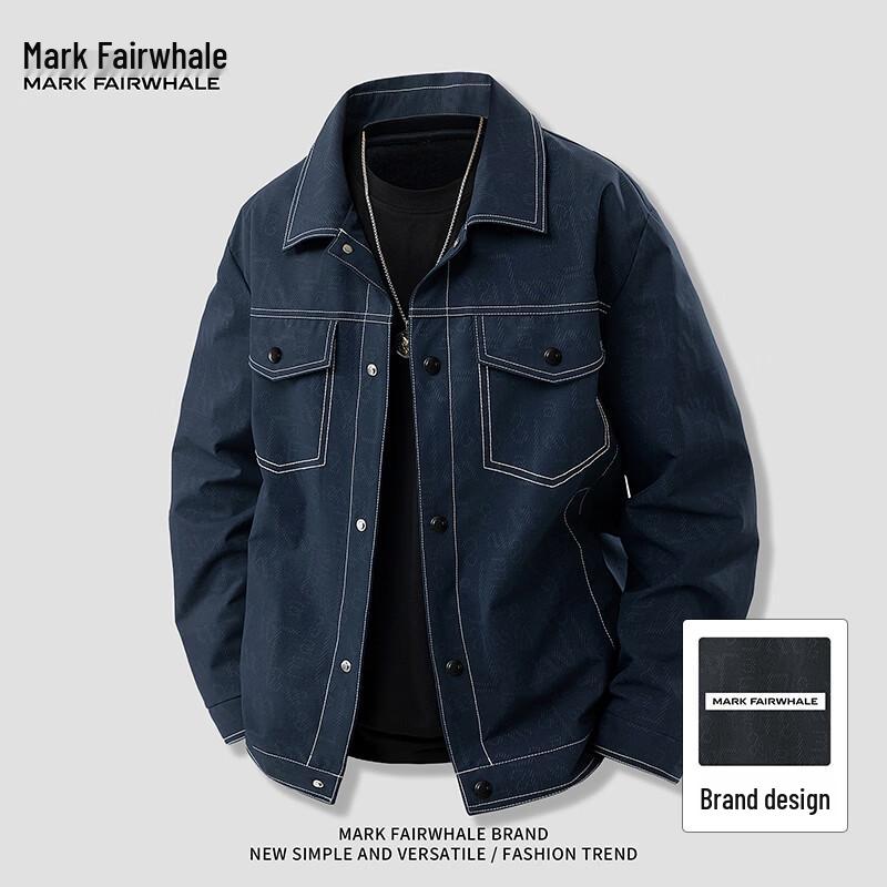 Mark Fairwhale Men s Deconstructed Washed Denim Jacket 4XL