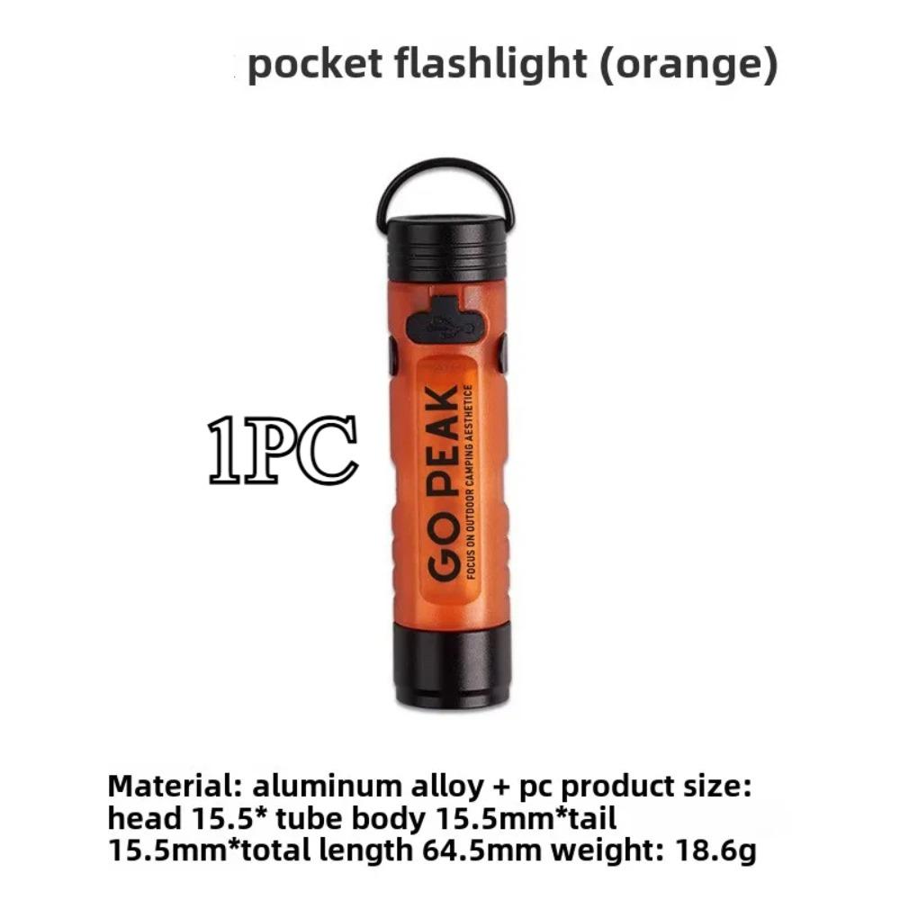 Strong Light Pocket Mini Flashlight Magnetic Hook Cap Clip Key Clip Light Rechargeable Long Endurance LED Flashlight Outdoor