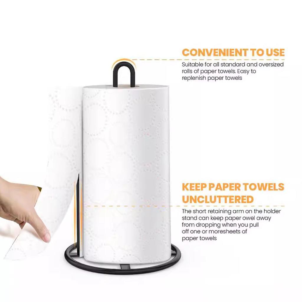 Stylish Countertop Paper Towel Rack Functional Countertop Paper Towel Rack Tissue Organizer Paper Roll Dispenser