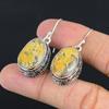 Daughters Day Deal Bumble Bee Jasper Stone 925 Silver Dangle Earrings Jewelry