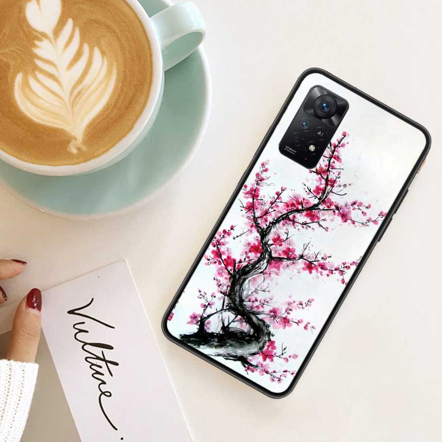 Cherry Blossom Tree Phone Case For Xiaomi Redmi Note 12 Plus 12S 11 11T Pro 5G 11E 11S 4G 10 10S 9 9S 9T 8 8T 7 Cover Shell Coqu