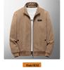 Men's Winter Corduroy Jacket with Stand-Up Collar and Lamb Wool Lining - Trendy, Thick, and Casual.