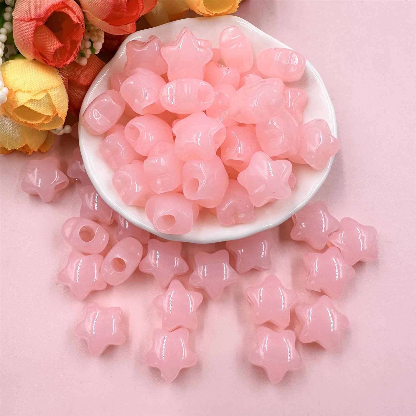 

Ювелирная пятиконечная звезда 60 шт. акриловый желеобразный цвет для браслета, сережек, изготовление ювелирных изделий своими руками, аксессуары 13,6 мм, свободные бусины, бисерные материалы розовый