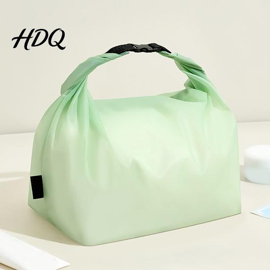 Nylon Waterproof Travel Pouch 2PCS Handbag Large Opening Buckle Design Lightweight Foldable Cosmetic Toiletry Holder Storage Bag Portable