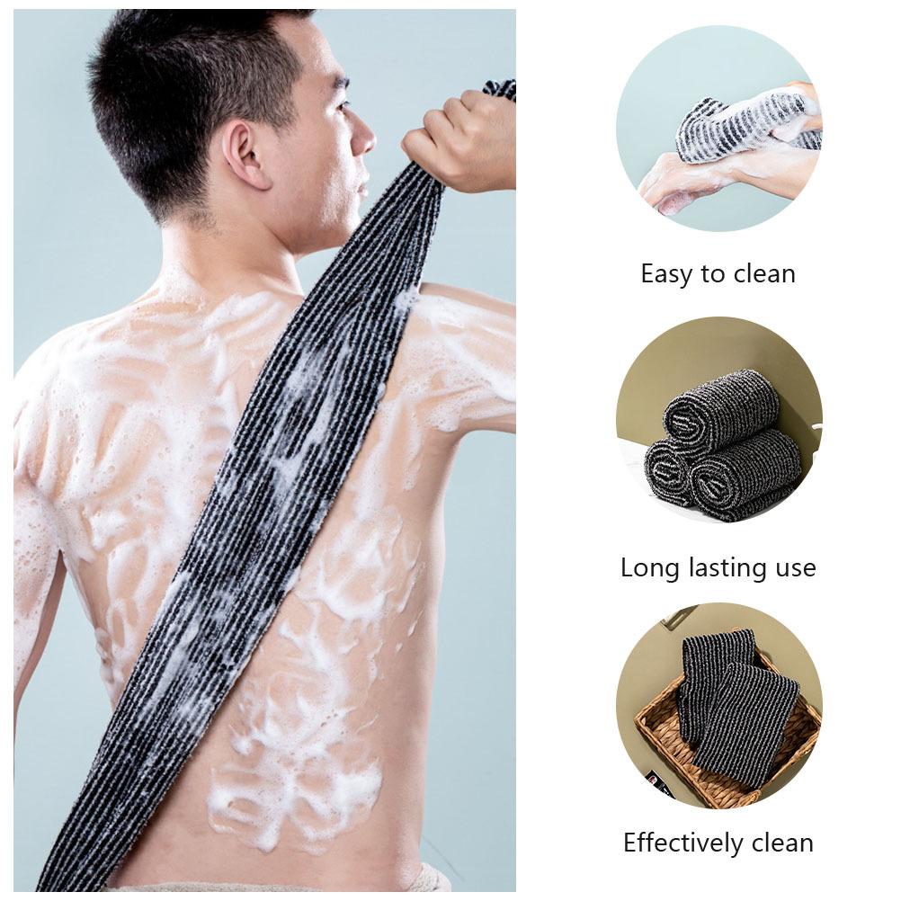 Nylon Exfoliating Bath Brush - Shower Scrubber for Back and Body, Soft Shower Sponge Bathroom Accessory