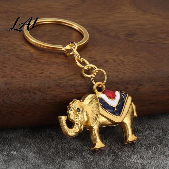 Animal Decorative Accessory Zinc Alloy Elephant Keychain Car Key Ring Holder Lightweight Keychain Pendant Handbags Backpacks Charm for Men